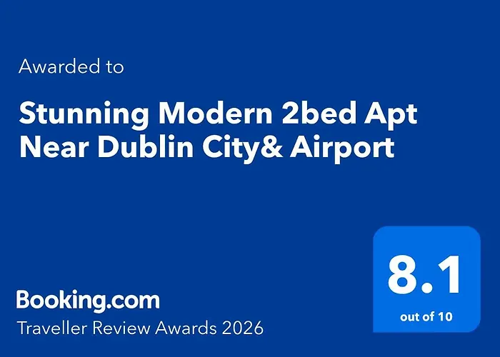 Stunning Modern 2Bed Apt Near Dublin City& Airport